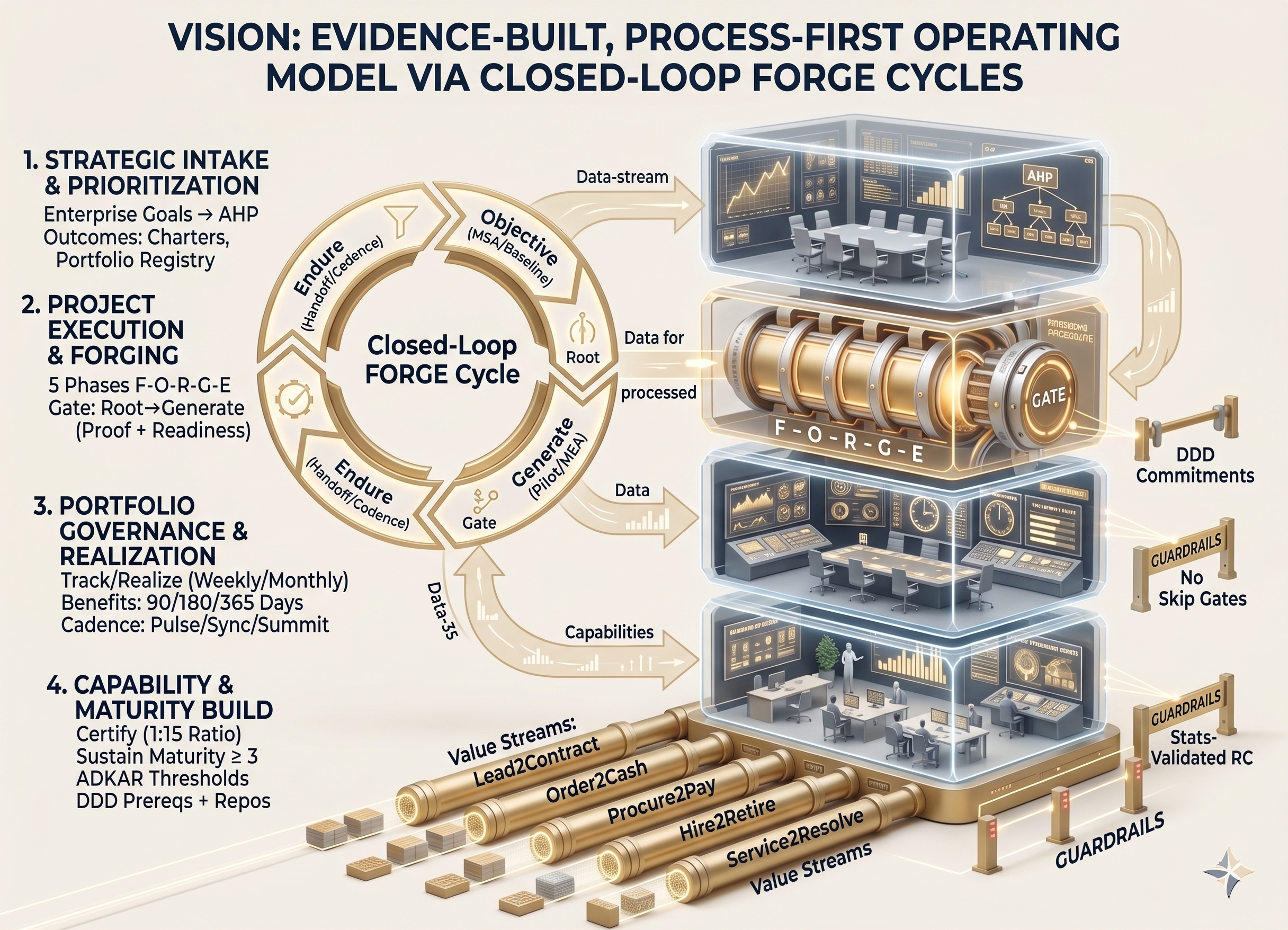 FORGE Closed-Loop Cycle Blueprint: Vision: Evidence-Built, Process-First Operating Model via Closed-Loop FORGE Cycles